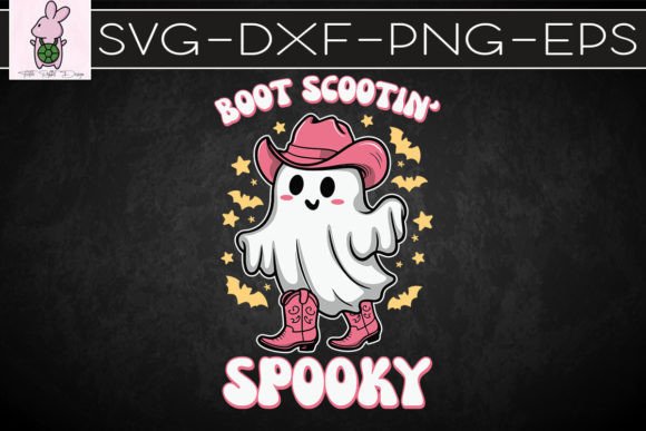 Boot Scootin Spooky Funny Ghost SVG
