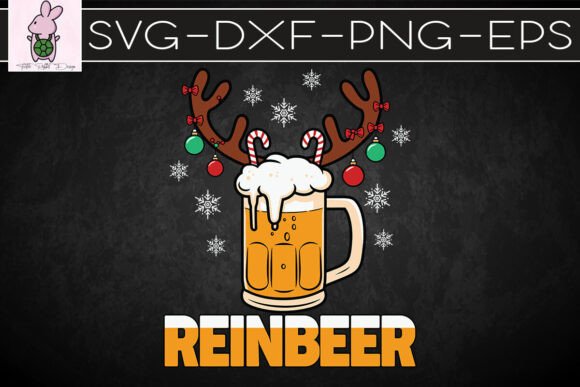 Christmas Drinking Beer Reinbeer SVG