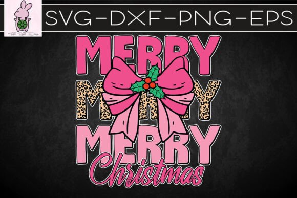 Christmas Girly Merry Pink Christmas SVG