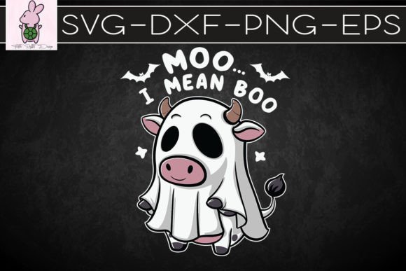 Moo I Mean Boo Halloween SVG