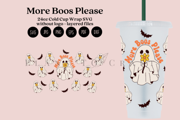 More Boos Please Halloween 24oz Cold Cup