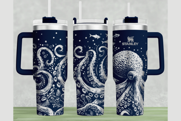 Octopus Stanley 40oz Laser Wrap SVG