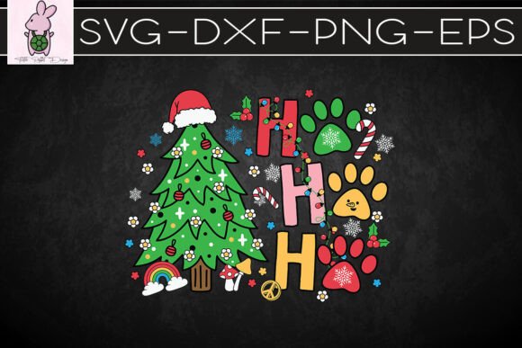 Retro Hund Hohoho Groovy Christmas SVG