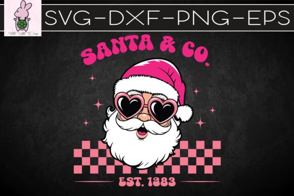 Santa and Co Pink Christmas SVG