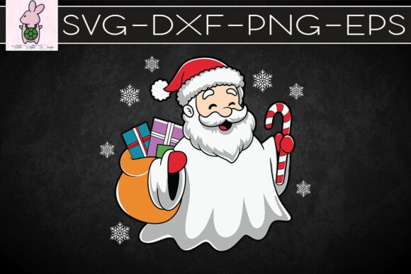 Santa Ghost Merry Christmas SVG