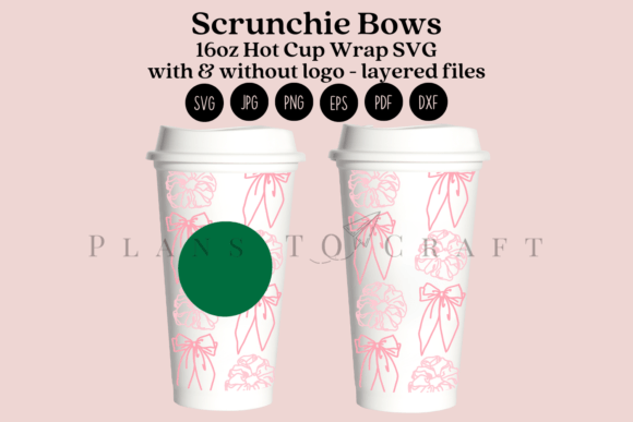 Scrunchie Bows 16oz Hot Cup Tumbler Wrap