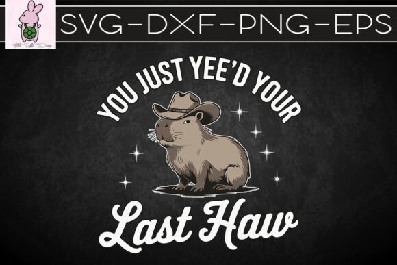 Western Capybara Retro Cowboy SVG